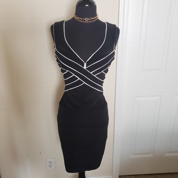 Tadashi Bandage Black Dress - Picture 2 of 7